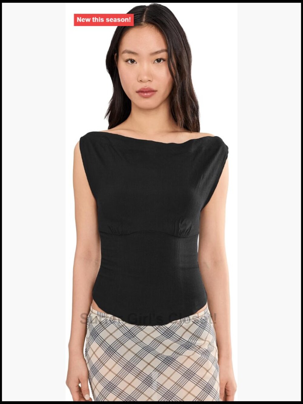 Free People Harper Sleeveless Viscose Knit Crop Top